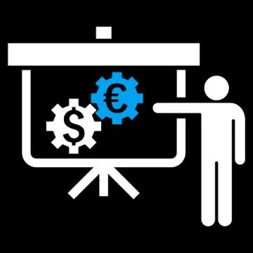 International Banking Project Flat Vector Icon 스톡 일러스트