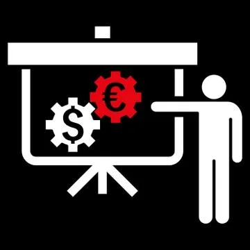 International Banking Project Flat Vector Icon 스톡 일러스트