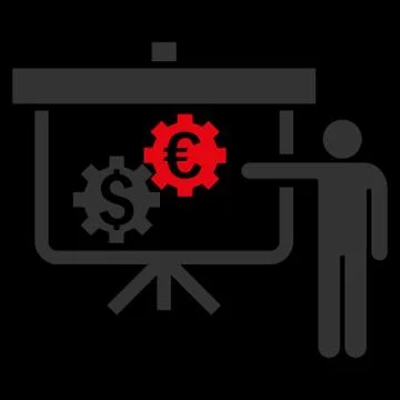 International Banking Project Flat Vector Icon Stock Illustration