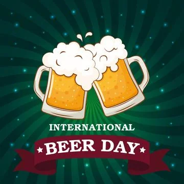 International beer day Stock Illustration