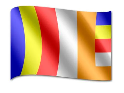 International buddhist flag Illustrazione stock