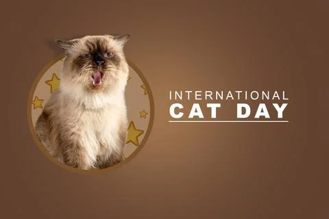 International Cat Day Stock Illustration