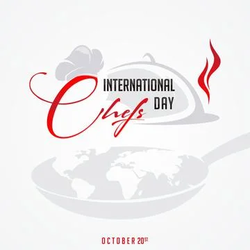 International Chefs Day vector poster template design 스톡 일러스트