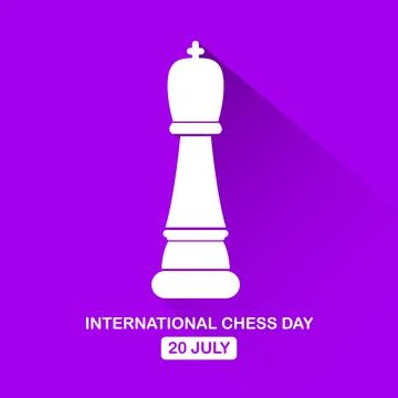 International chess day background or poster. Vector chess day banner. 20 July Stock Illustration