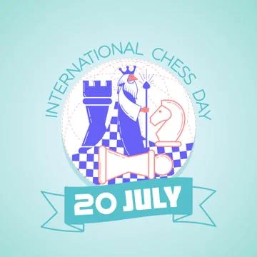International Chess Day Stock Illustration
