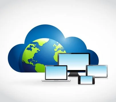 International cloud computing technology concept Stockillustratie