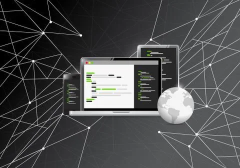 International coding electronics concept Stock-Illustration