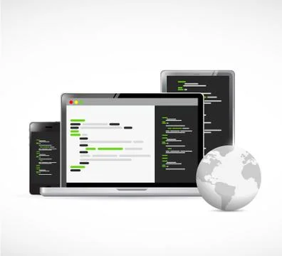 International coding electronics concept Stock-Illustration