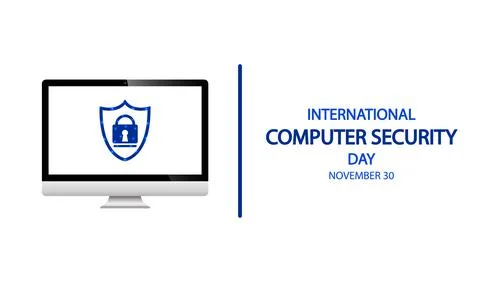 International Computer Security Day novenber 30 Stock Illustration