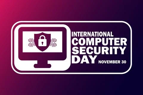 International Computer Security Day Vector illustration Stock Illustration