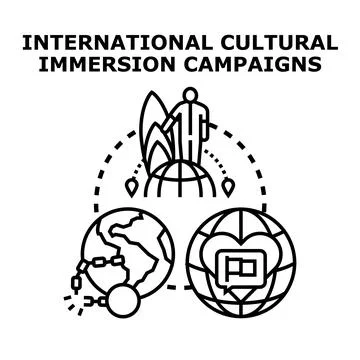 International cultural immersion programs and global education Stock Illustration