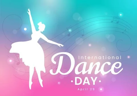 International Dance Day Vector Illustration on 29 April with Professional D.. Stock Illustration