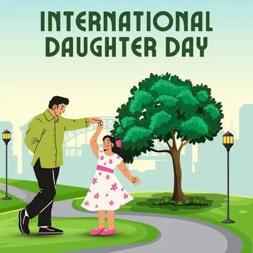 International Daughter Day イラスト素材