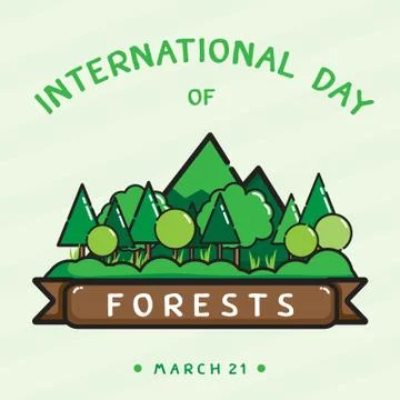 International day of forests. Stock Illustration