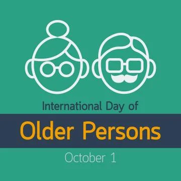 International Day of Older Persons vector icon illustration Stock Illustration