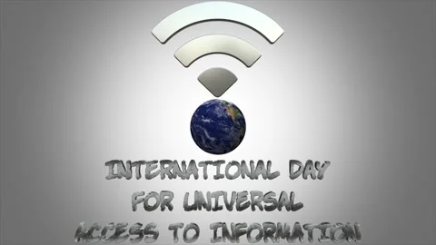 International day for universal access to information animation Stock Footage 330059150