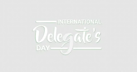 International Delegate's Day text animation 스톡 동영상 303842952
