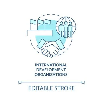 International development organizations concept icon Illustrazione stock