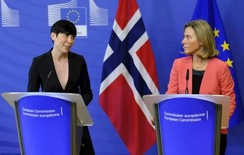 International donor group for Palestine, Brussels, Belgium - 20 Mar 2018 Stock Photos