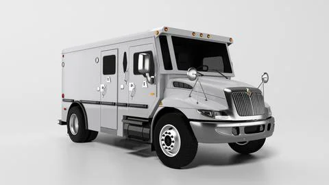 International Durastar Armored Cash Truck 3D Model