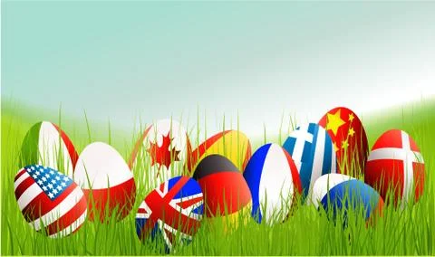 International Easter eggs Stock Illustration