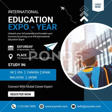 International education expo for future students PSD Template