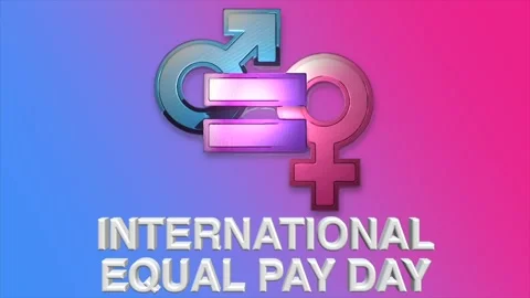 International equal pay day animation Stock Footage 330059293