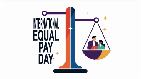 International equal pay day man woman Stock Footage 344694804