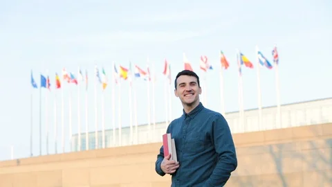 International exchange experience between students. Stock Footage 105926025