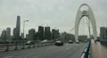 International Finance Center, IFC, Liede Bridge, Pearl River, Guangzhou, China HD Footage
