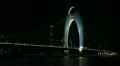 International Finance Center, IFC, Liede Bridge Pearl River Guangzhou Time Lapse HD Footage