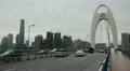 International Finance Center, IFC, Liede Bridge, Pearl River, Guangzhou, China HD Footage