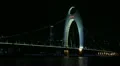 International Finance Center, IFC, Liede Bridge, Pearl River, Guangzhou, China HD Footage