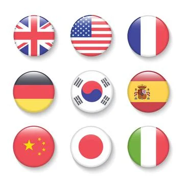 International Flag set in Circle , vector Design Elemant illustration Stock Illustration