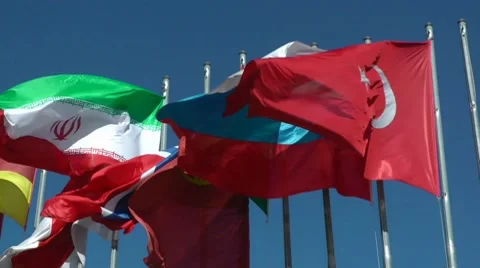 International Flags Stock Footage 8681584