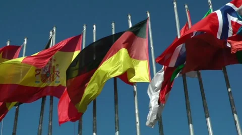 International Flags 스톡 동영상 8683904