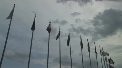 International Flags Stock Footage 11495763