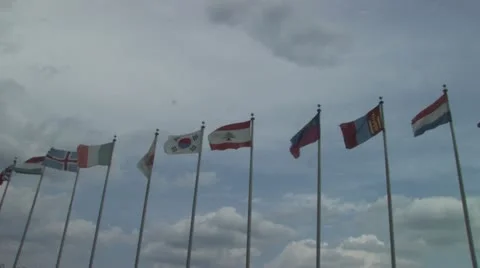 International Flags Vídeo Stock 11495821