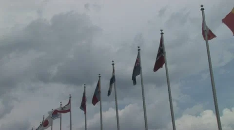 International Flags Stock Footage 11495864