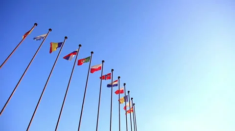 International flags. Stock Footage 27083432