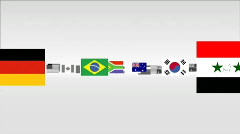 INTERNATIONAL FLAGS MULTI Stock Footage 149087
