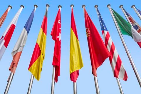 International flags Stock Photos
