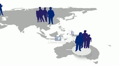 International flow of information Video stock 12043958