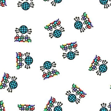 International forum vector seamless pattern Stock Illustration