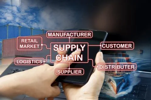 International Freight Forwarding System Concept Stock Photos