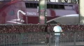 International High Speed Train Thalys Passing Hohenzollern Railway Bridge People HD Footage