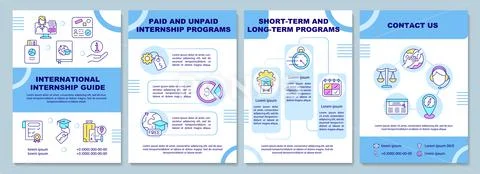 International internship guide brochure template ~ Clip Art #157269151