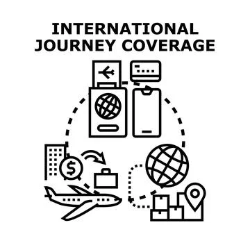 International journey coverage concept vector illustration イラスト素材