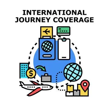 International journey coverage concept vector illustration 库存插图