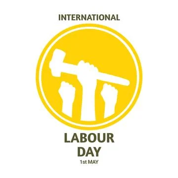 International Labour day vector design template Illustrazione stock